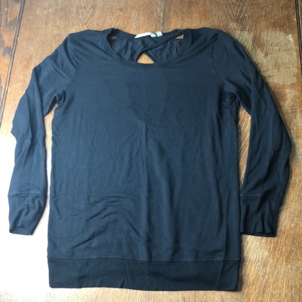 Athleta Black Sweatshirt with Cutout Detail